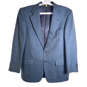Ermenegildo Zegna Blue Wool Cashmere Taglio Escusivo Blazer Luxury Jacket Sz 50